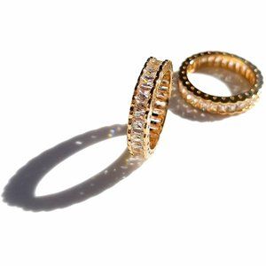 Slim Gold CZ Band Ring